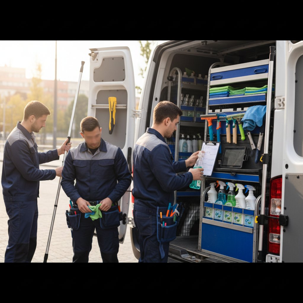 Professional window cleaning team