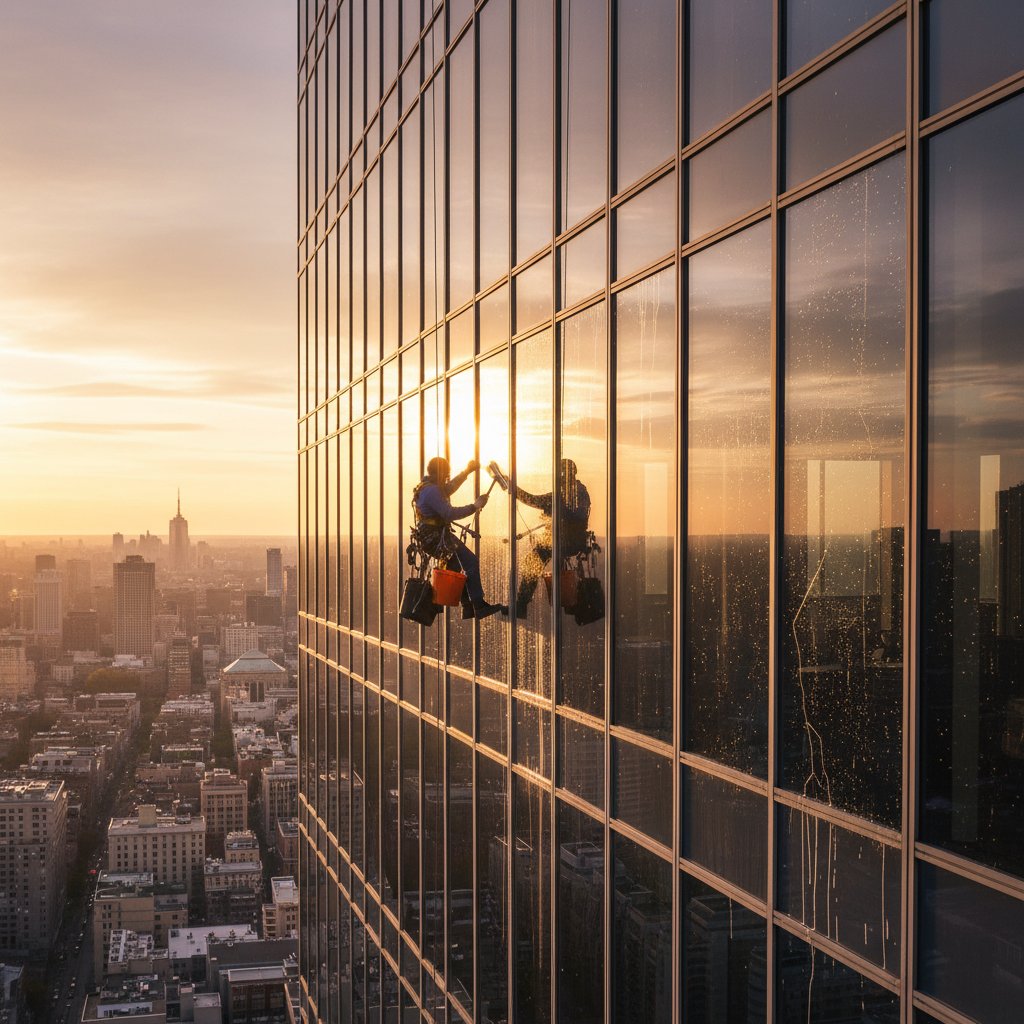Professional window cleaning service in London with specialist equipment