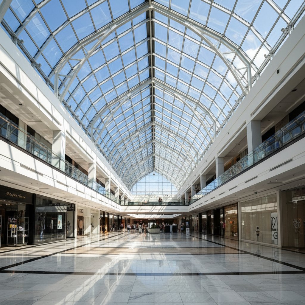 Luxury apartment building window cleaning