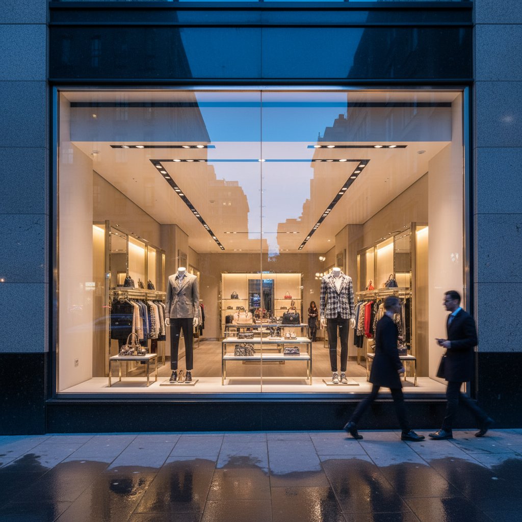 Retail storefront window cleaning in Oxford Street